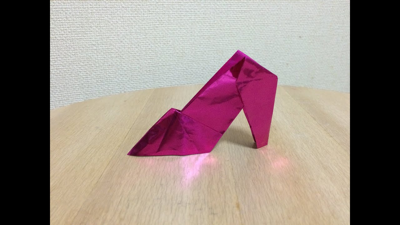 【簡単】折り紙 カワイイ靴 Origami cute shoes