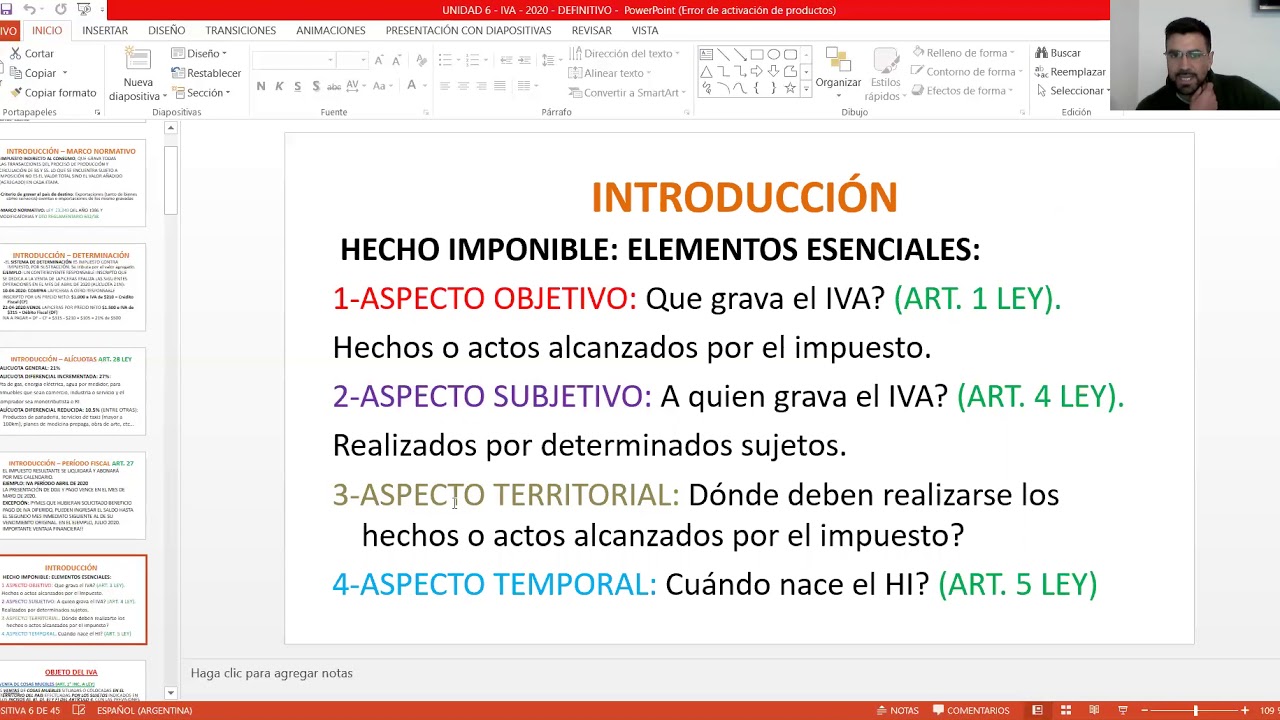Impuesto al Valor Agregado. Primera Parte.