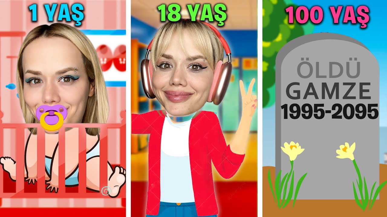 DOĞUMDAN &Ouml;L&Uuml;ME - 100 YIL YAŞAMA OYUNU @GamzeKarta