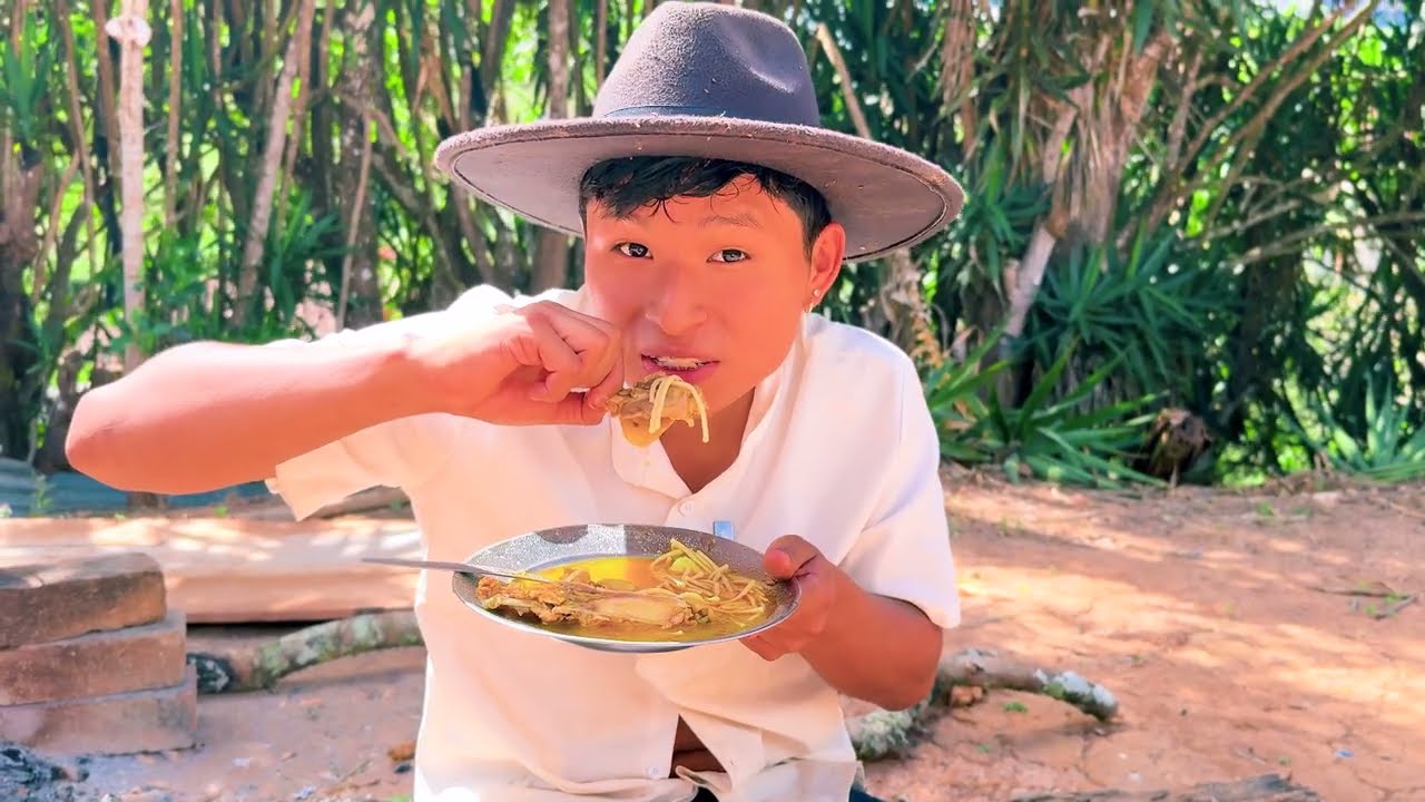 Sacando 12 sacos de maní a secar y me hice un rico sancocho de gallina criolla