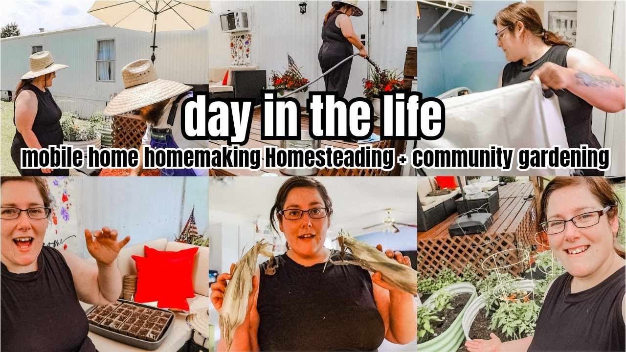 A DAY IN THE SINGLE WIDE HOMESTEADING // MOBILE HOME LIVING / HOMEMAKING, & CLEANING MOTIVATION