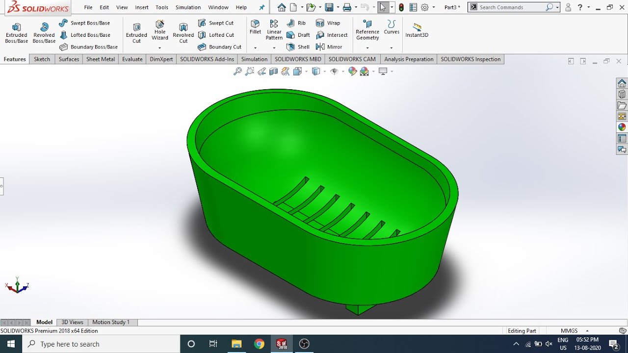 Soap Tub: Solidworks Tutorials
