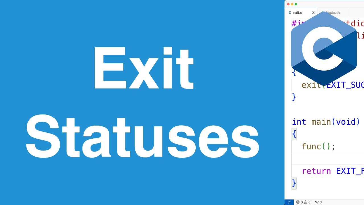 Exit Statuses and Exit Status Macros | C Programming Tutorial