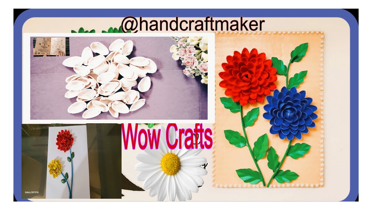 Decoration Ideas With Pista Shells / Pista Shells Craft  / Pista shells craft Wall Hanging Flower