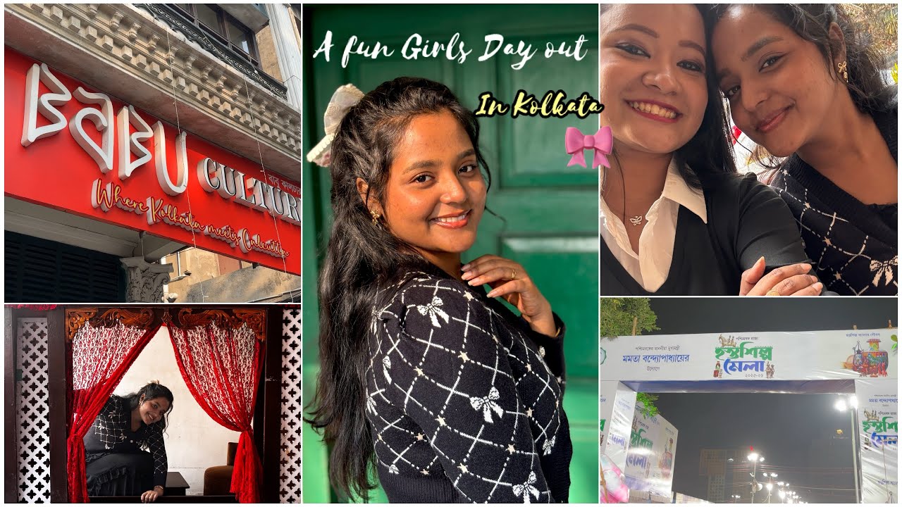 Fun girls DAYOUT 🎀 | Exploring Bengali cuisine, Art &craft Fair ✨ || Tried best Bengali thali 🍛