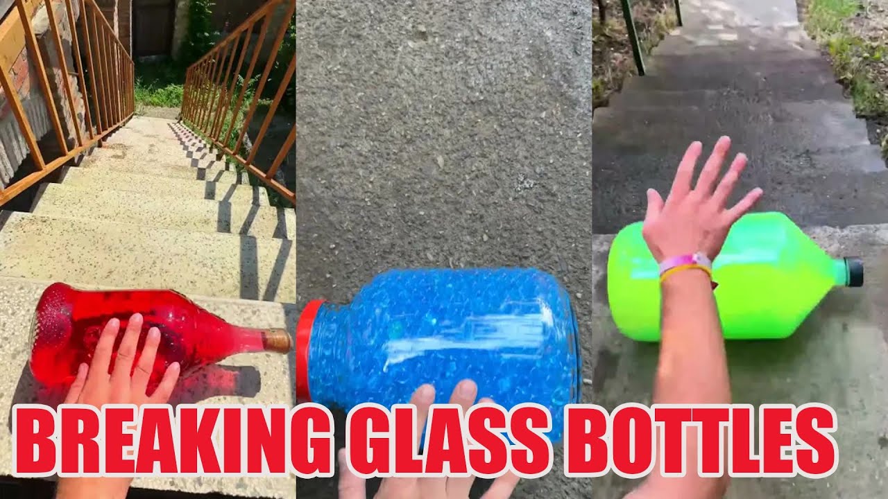 Breaking Glass Bottles and Balloon Drops 🔥 Crushing Crunchy & Soft Things #asmr #satisfying