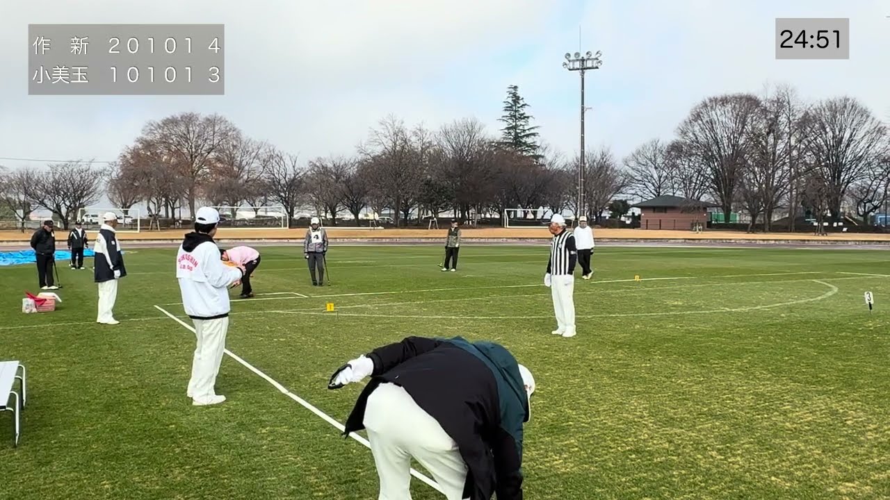 第80回 国民スポーツ大会（青森国スポ） ゲートボール競技 北関東地域予選会 予選リーグ 作新学院（栃木） vs 小美玉クラブ（茨城）　