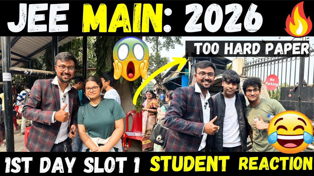 JEE MAINS 2026:Paper too Hard?😱Shift 1😱 Day 1🔥Exam Reaction from TCS Gitobitan Center KOLKATA✅