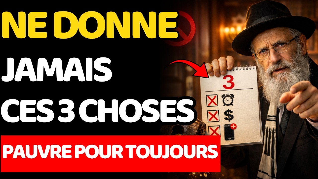NE DONNE JAMAIS Ces 3 Choses: Avertissement du Rabbin (Tu Restes Fauché Pour Toujours)
