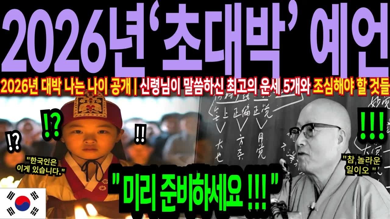 2026년 병오년 국운예언 꼬마 무당이 입을 열다 충격! 여름에서 가을로 넘어갈때 조심해야한다  ？ 엄청난 공수를 내뱉는 무당이 미리본 대한민국 미래!! 국운