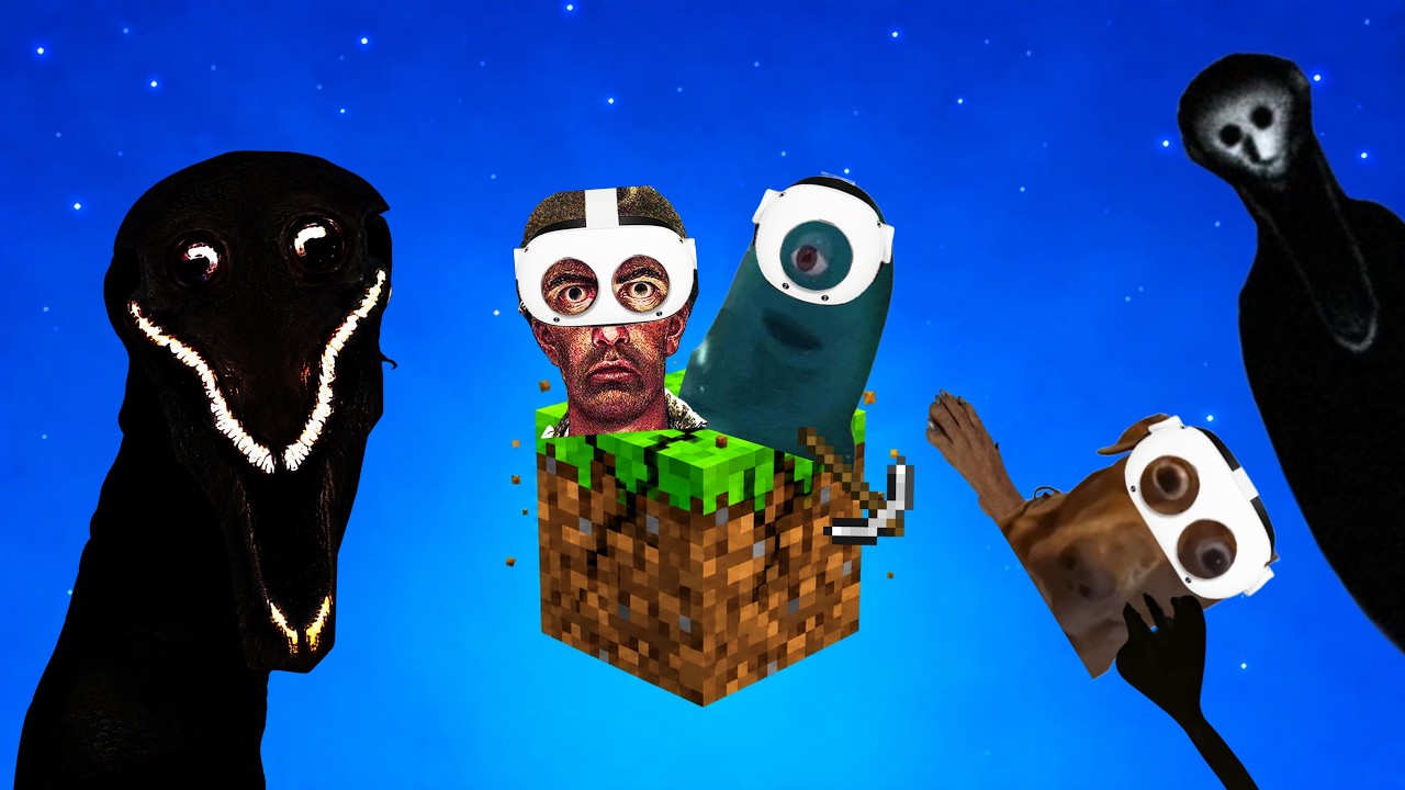 3 Idiots Survive Minecraft's Horror One Block in VR