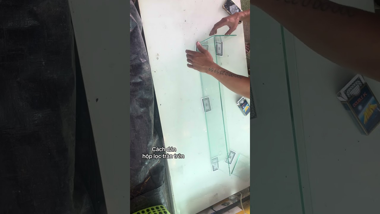 hướng dẫn dán lọc tràn trên hồ 70cm 
