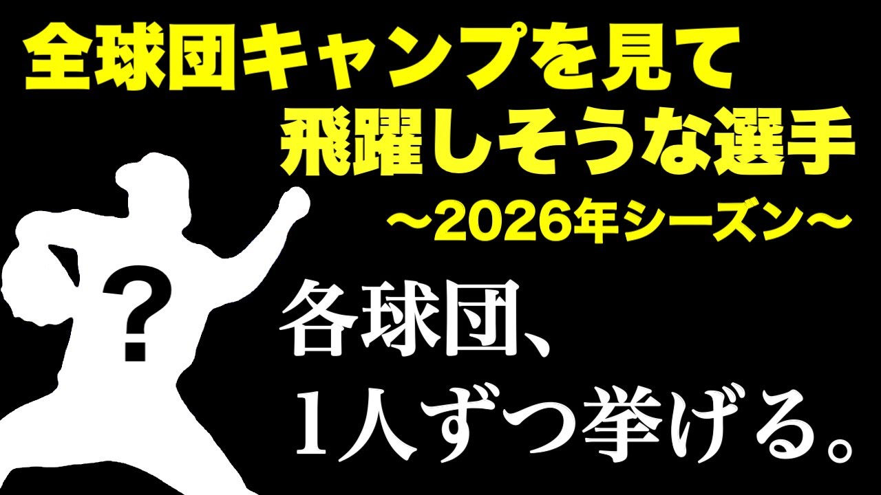 キャンプを見て、12球団の飛躍しそうな選手！