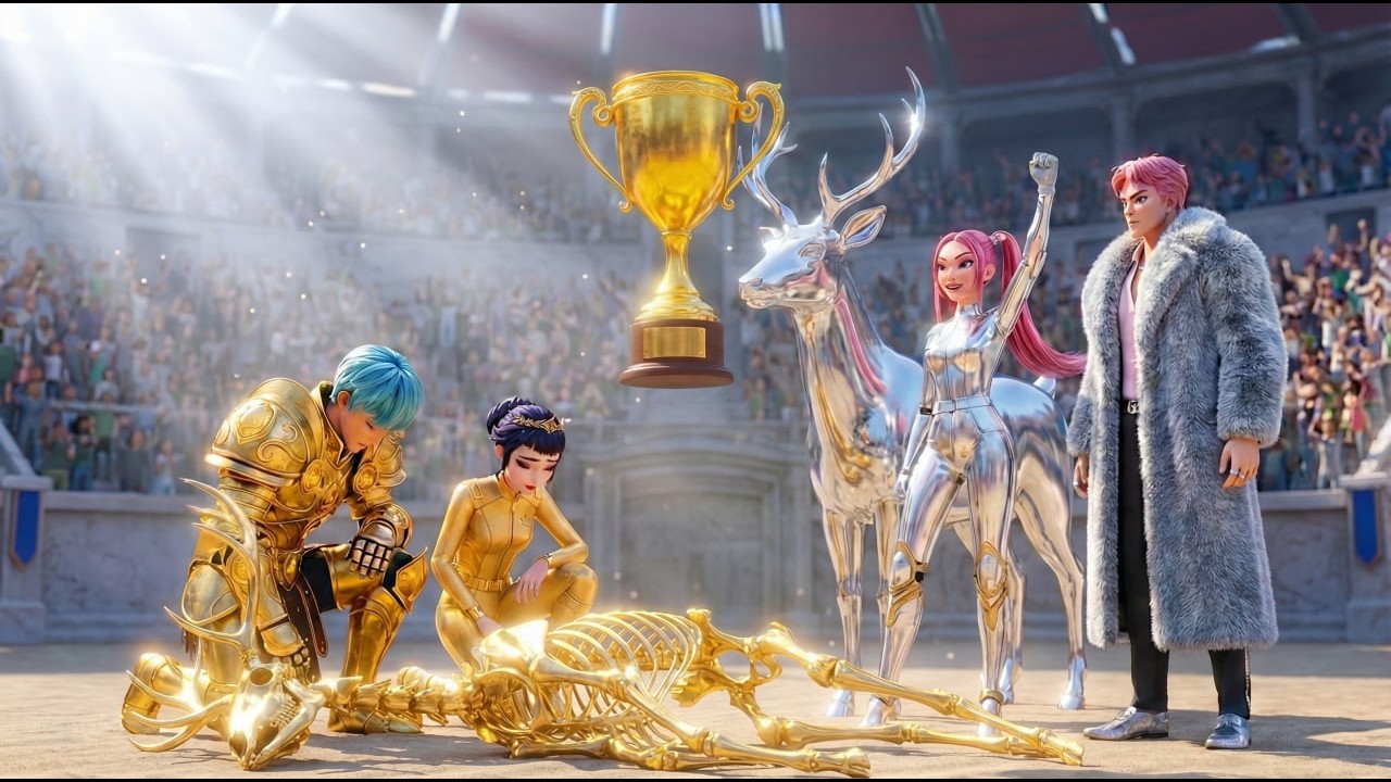 Golden Family VS Silver Family: ZOEY Gets Magic Deer Racing Championship - KPOP Demon Hunters