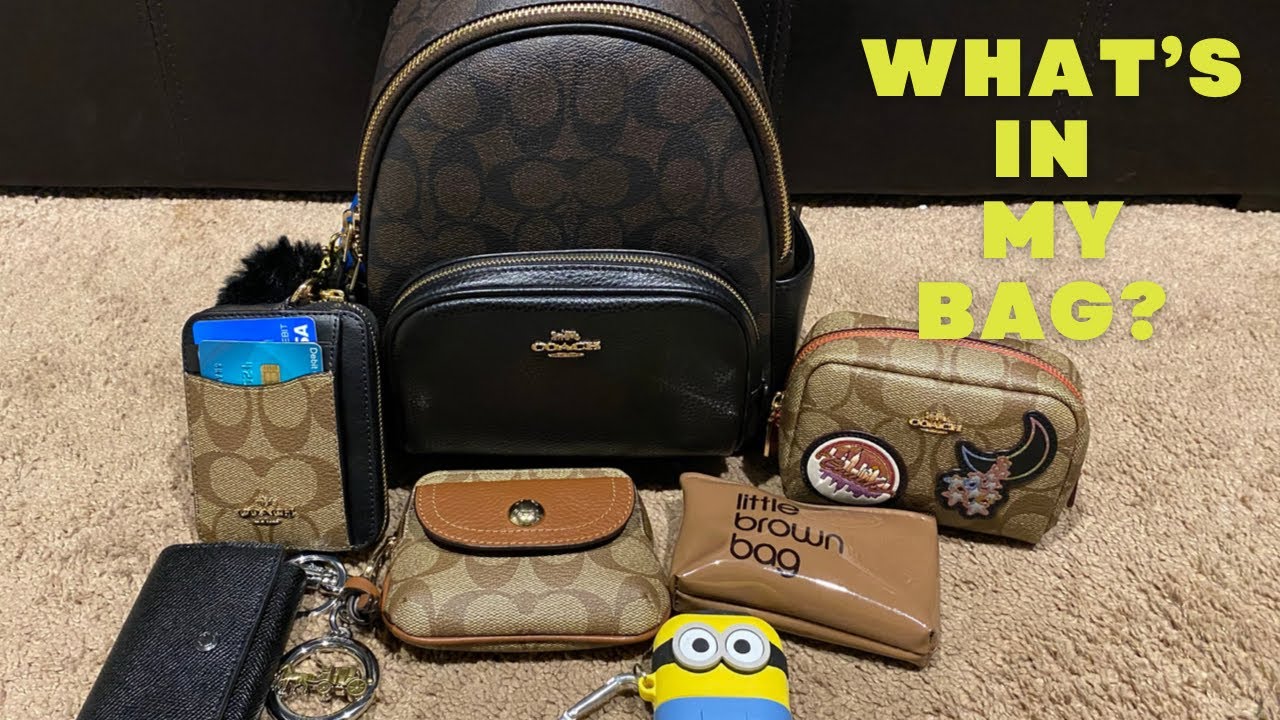 WHAT'S IN MY BAG | COACH MINI COURT BACKPACK