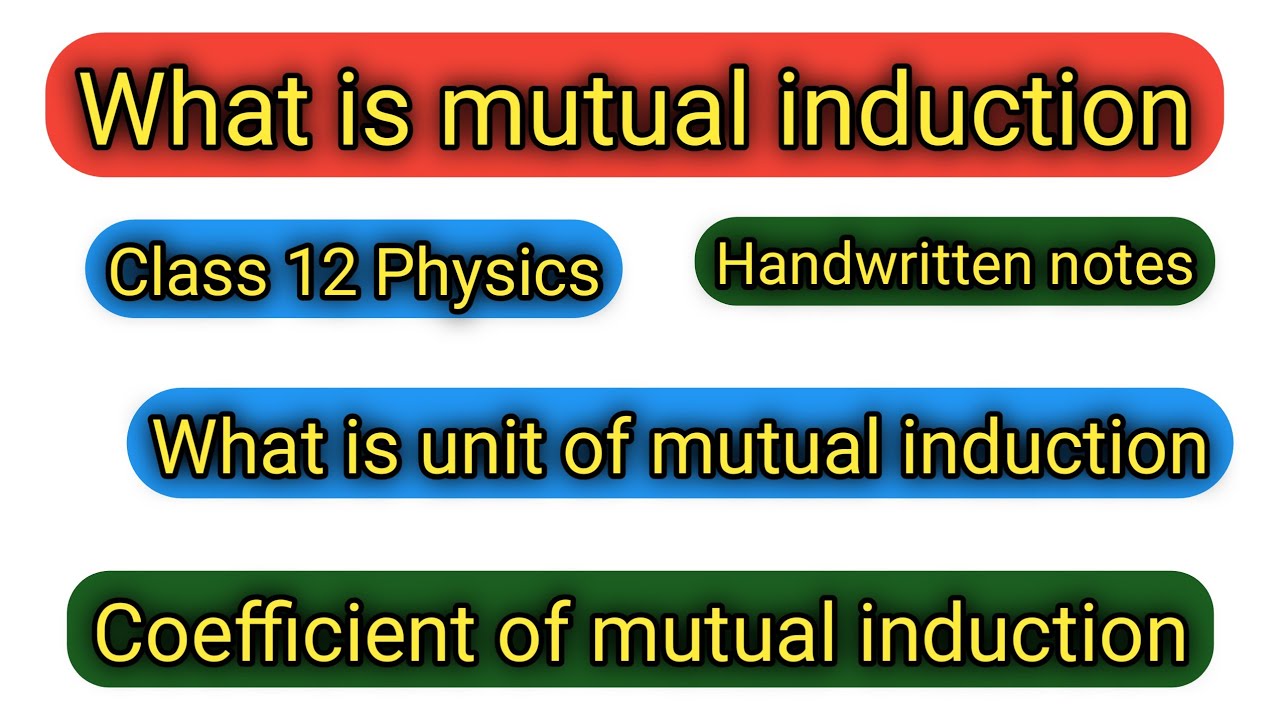 What is mutual Induction। Coefficient of mutual induction class 12 Physics