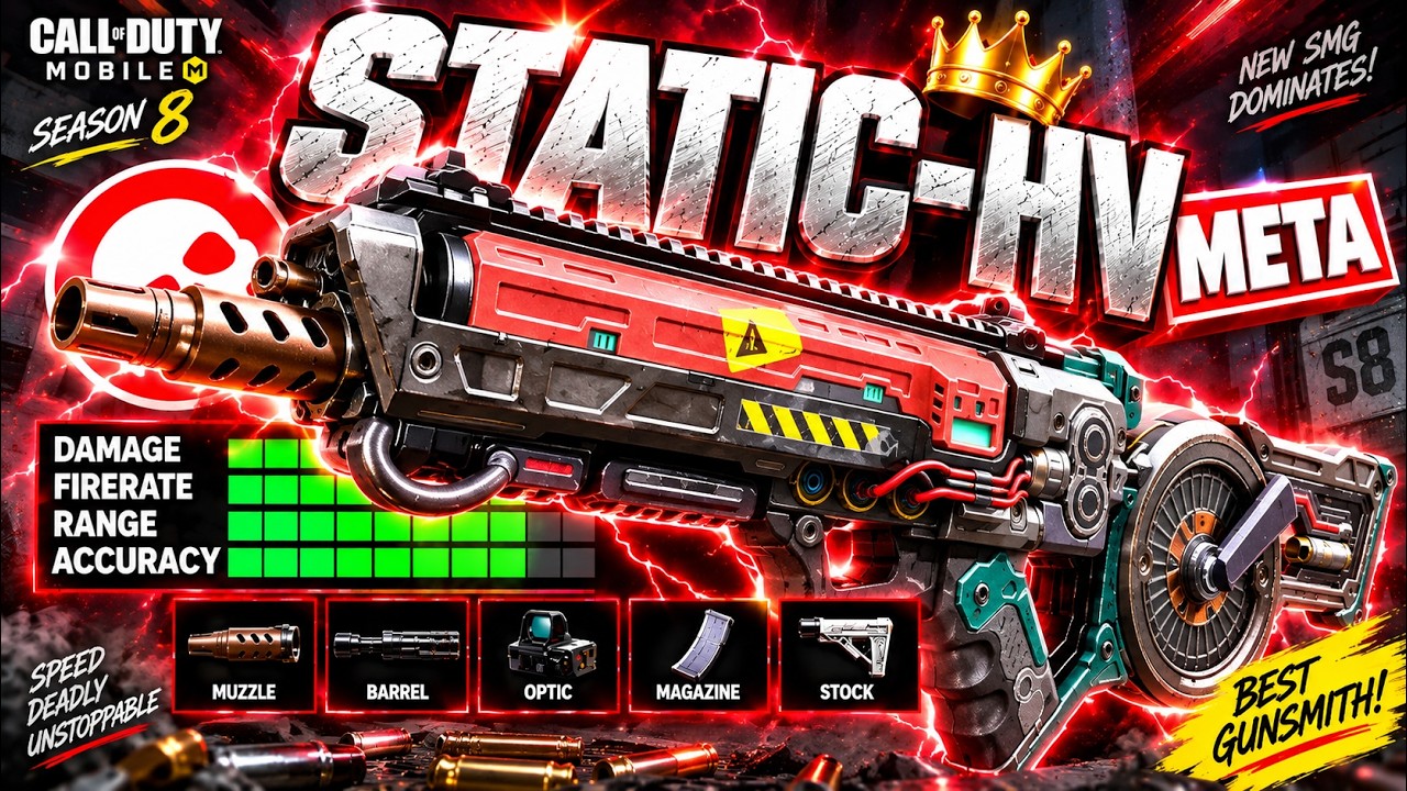 ЛУЧШАЯ СБОРКА STATIC-HV в COD Mobile 8 сезона! 🔥 НОВАЯ МЕТА + НИКАКОЙ ОТДАЧИ