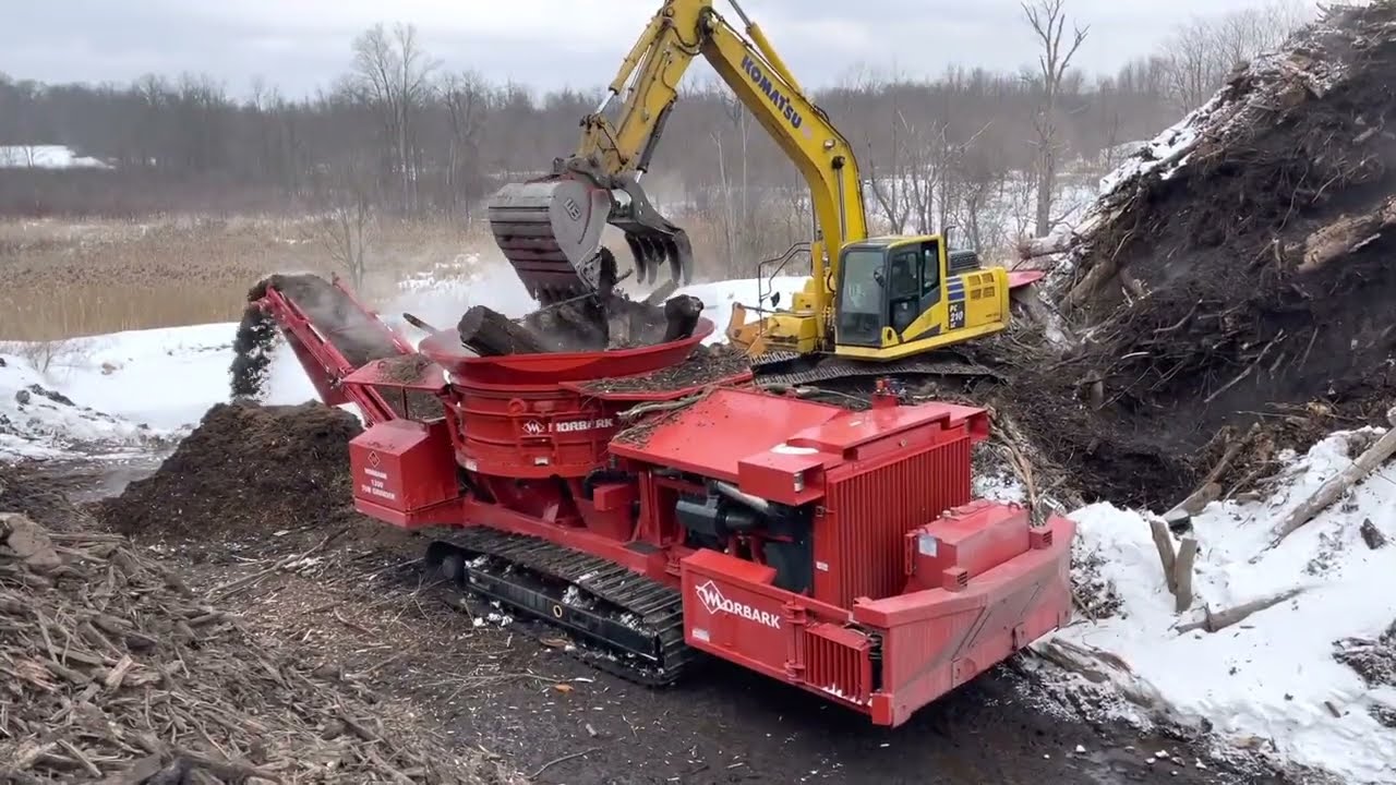 2022 Morbark 1300B Tub Grinder in action!