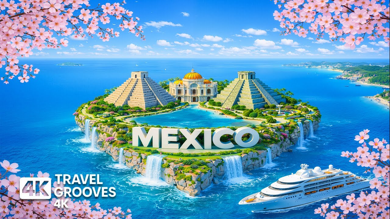4K Drone Footage in Mexico | Turquoise Beaches, Caribbean Coast & Tropical Paradise