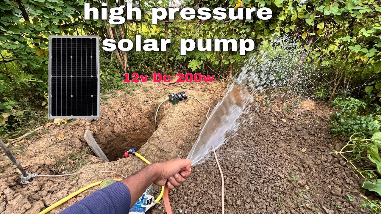 300w original solar pump testing 🔥 | 12v Dc pressure pump 0.5 hp duel motor 