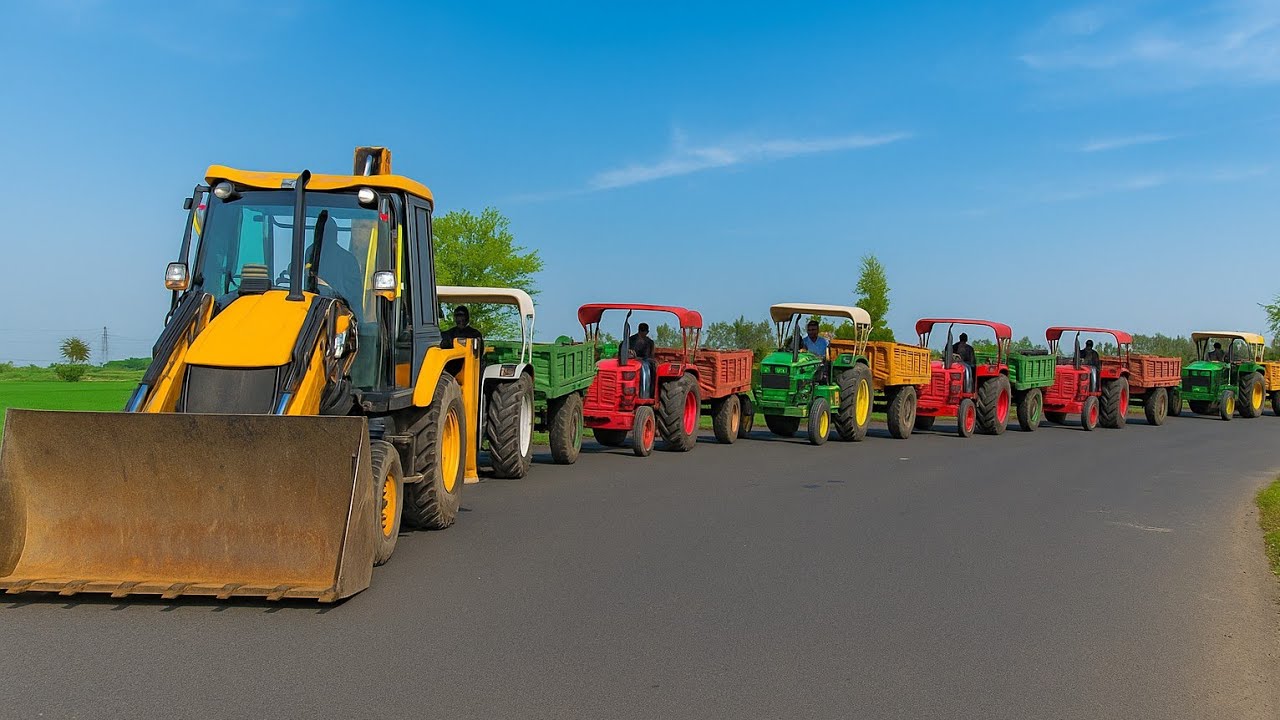 New JCB 3dx Eco Xpert Loading Mud Tractor's | Mahindra Tractor, NewHolland Tractor Trolley vs Track 