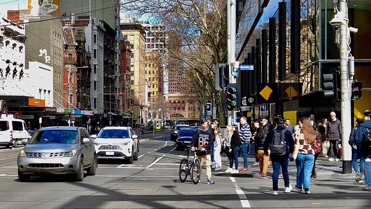 Melbourne CBD Walk | Elizabeth Street To Flinders Street | Busy City Ambience (Melbourne, Australia)