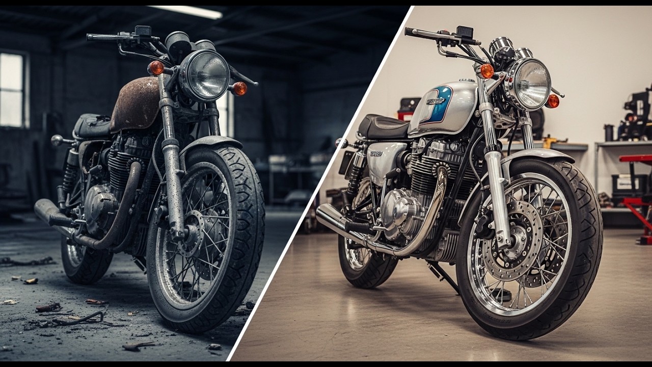 ASMR Motorcycle Restoration Full Rebuild of Silver