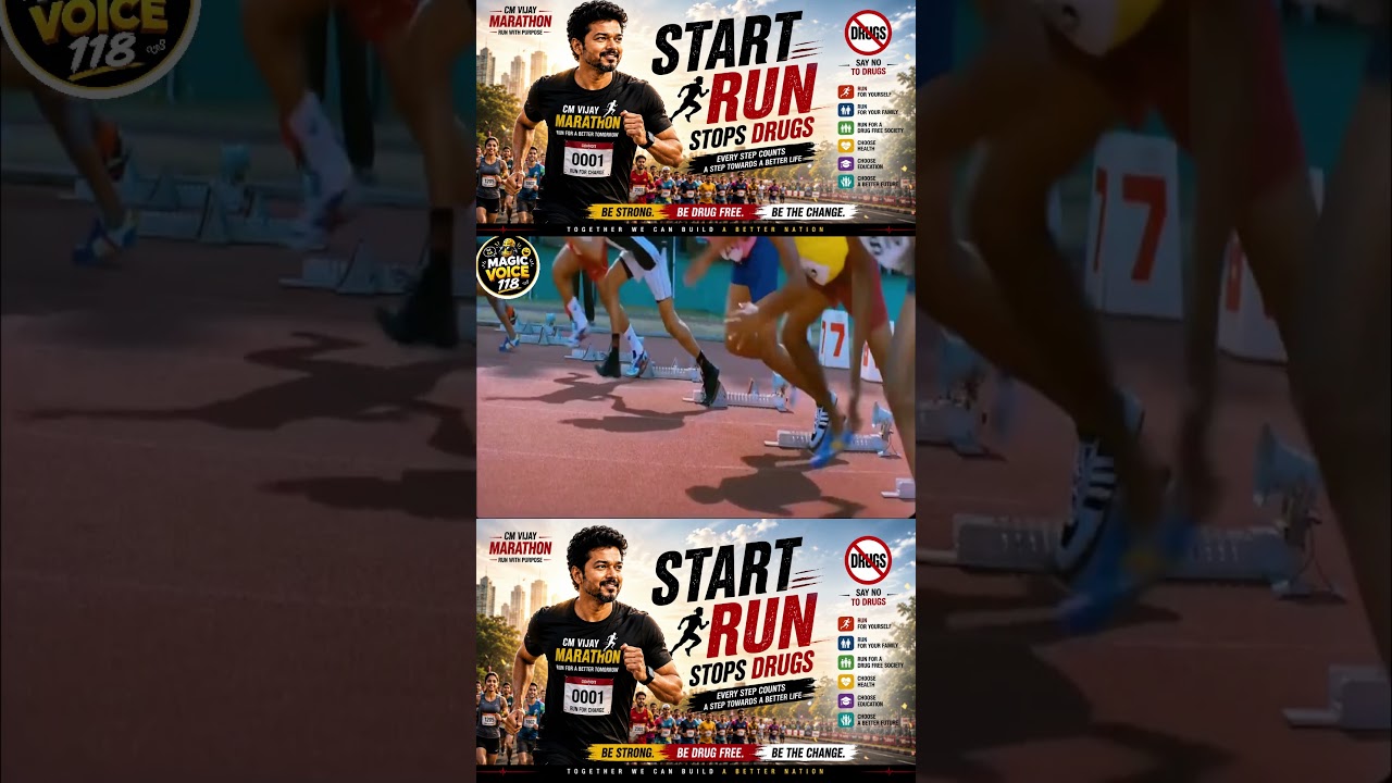 🏃 START RUN, STOP DRUGS | CM Vijay Marathon