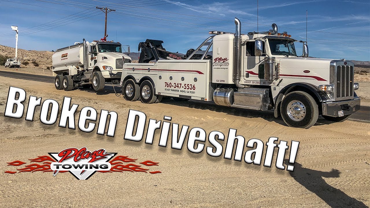6x6 Water Truck Loses Drive Shaft! Needs A Tow!