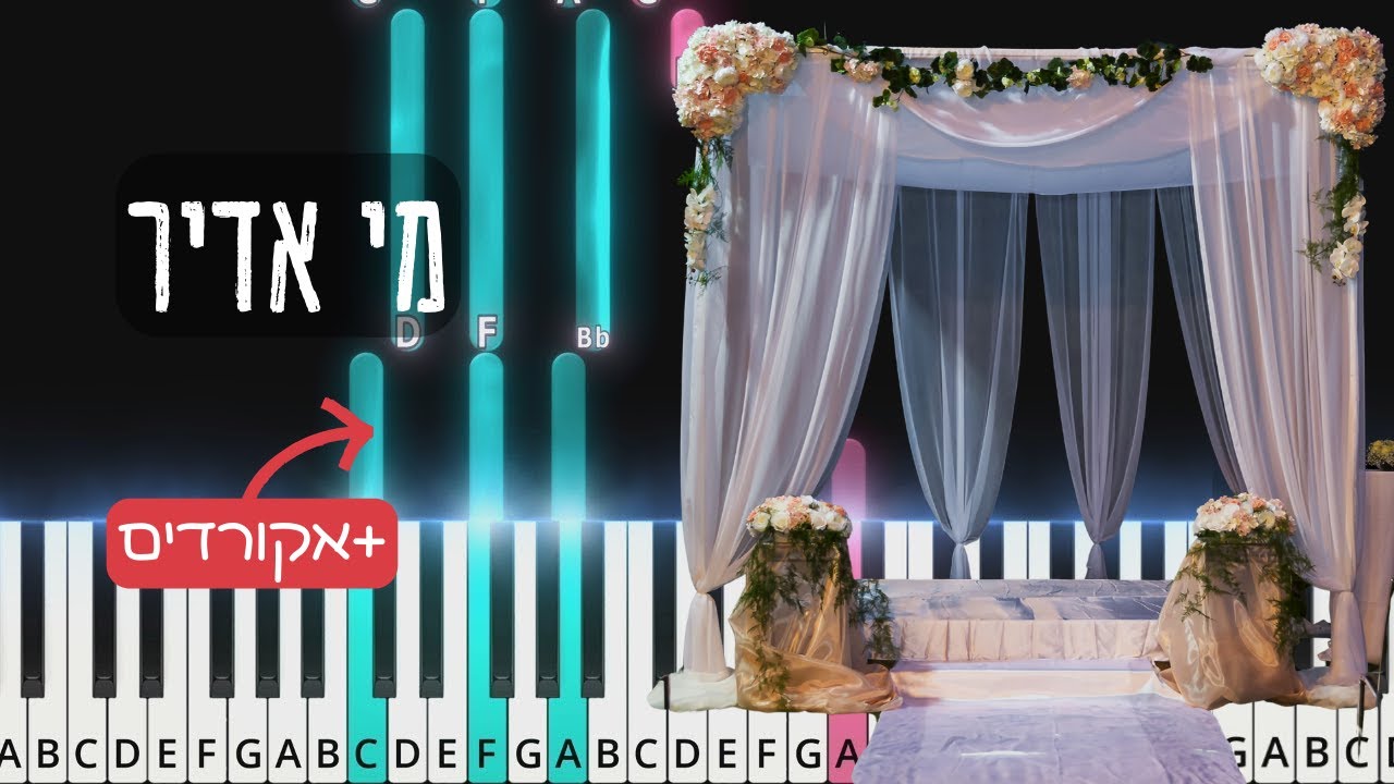 Mi Adir (You Raise Me Up). Chupa Song. מי אדיר. Easy piano tutorial with sheet music and chords