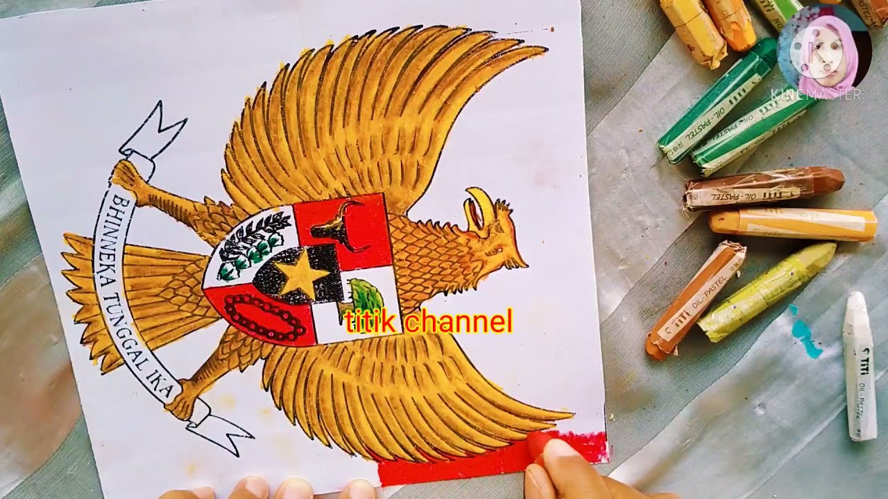 mewarnai gambar burung GARUDA PANCASILA