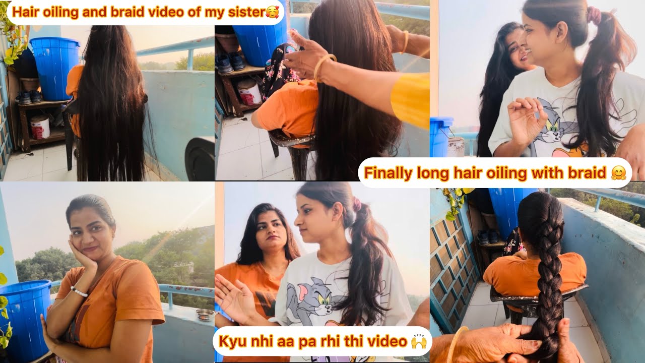 Most Requested! Long Hair Oiling & Braid Vlog🌸