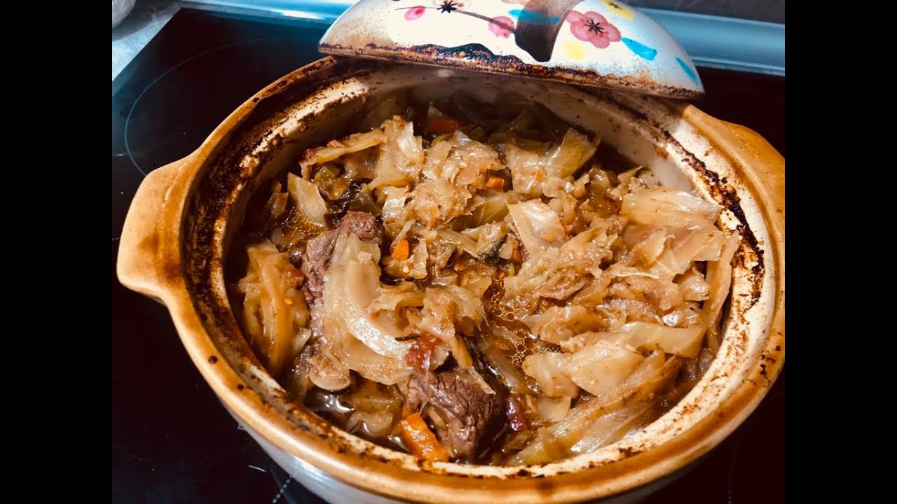 Ovčetina sa kupusom iz rerne, Mutton with cabbage from the oven,Hammelfleisch mit Kohl aus dem Ofen,