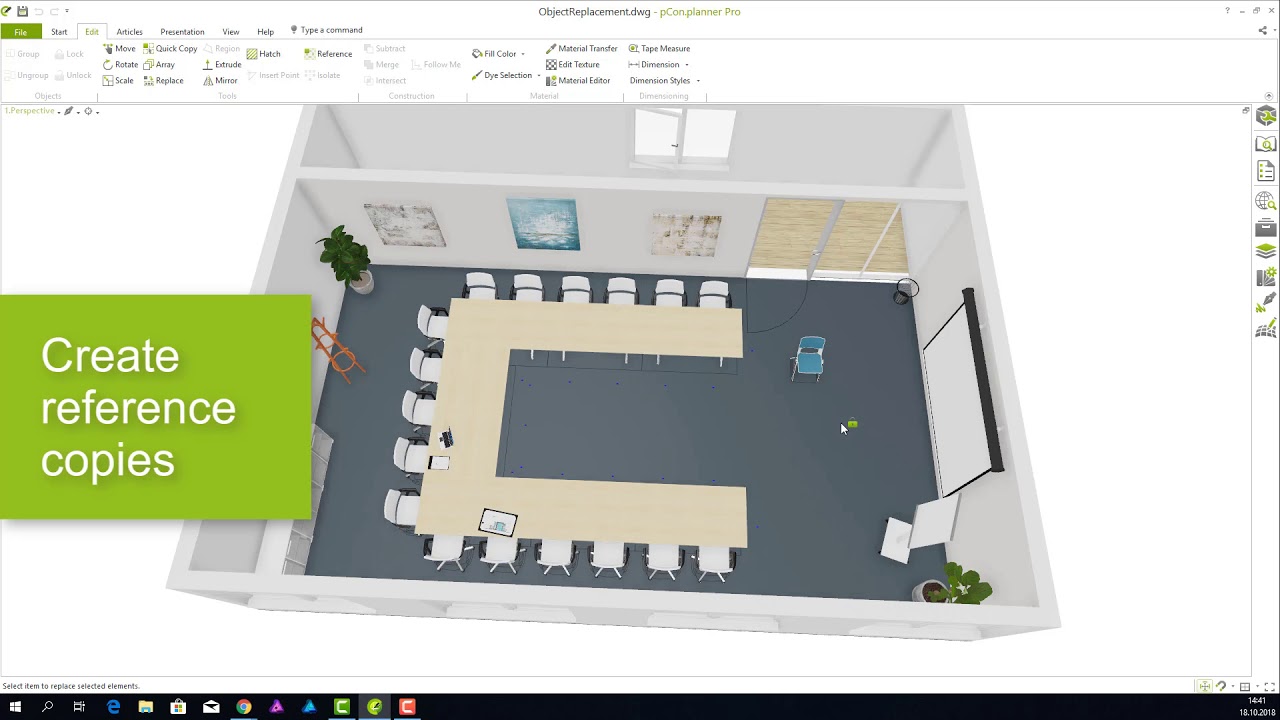 pCon.planner 8.0 - New Features:  Object Replacement