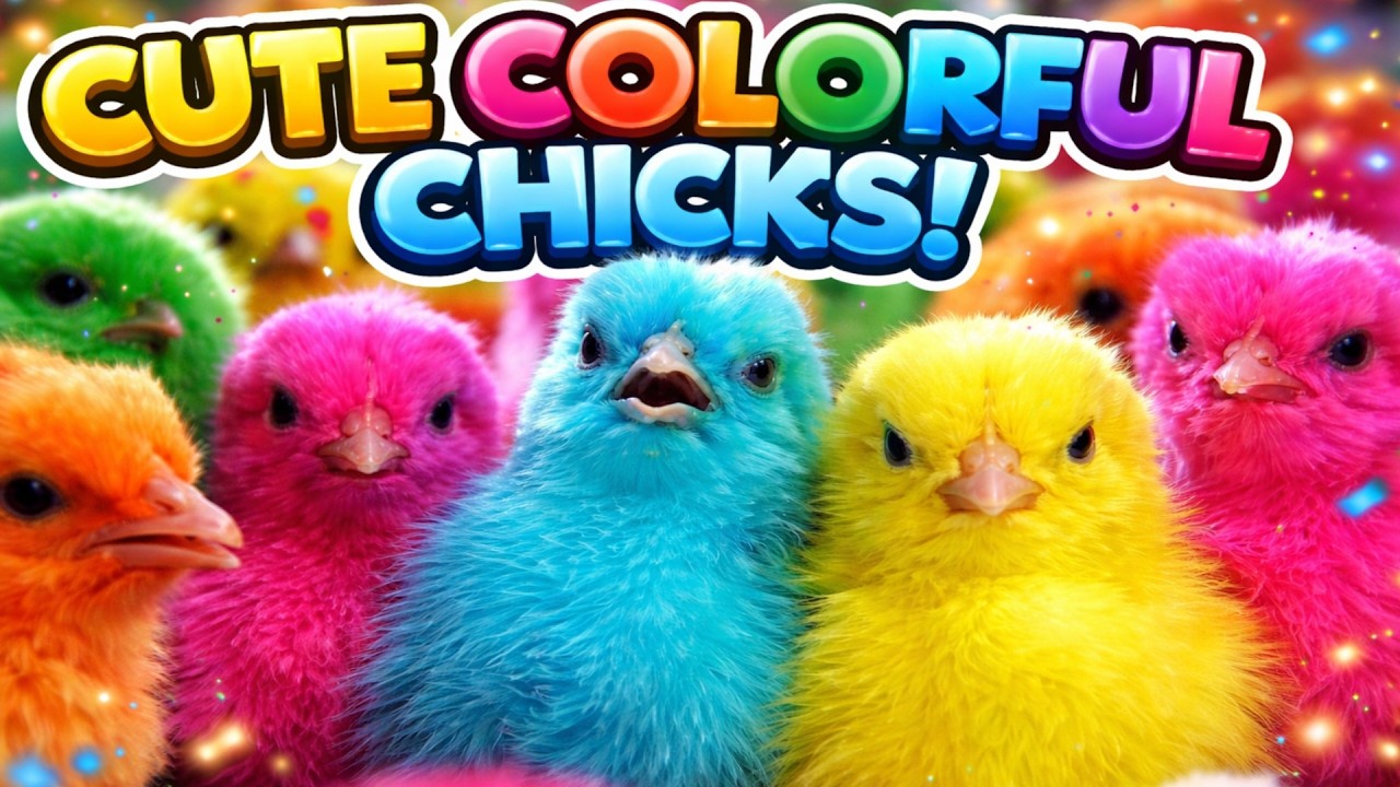 World Cute Chickens, Colorful Chickens, Rainbows Chickens | Cute Ducks, Cat, Rabbit, Cute Animals