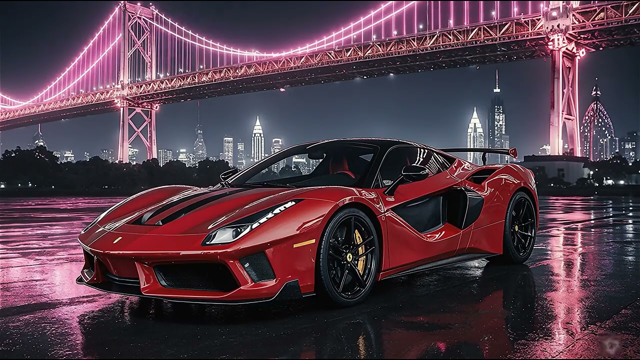 Red Supercar in a Neon City | Cinematic Cyberpunk Car Edit & Chill Beats