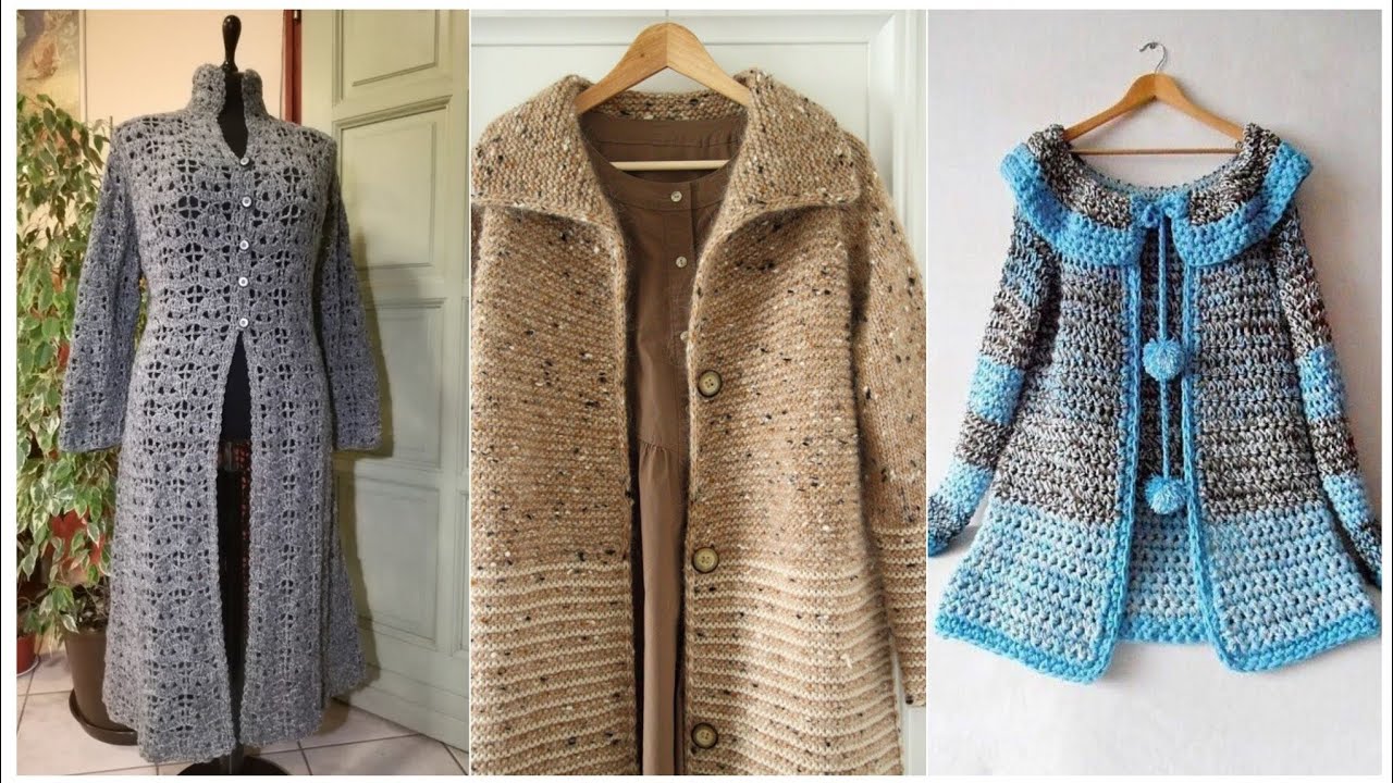 very Trending and stylish crochet coat design ideas