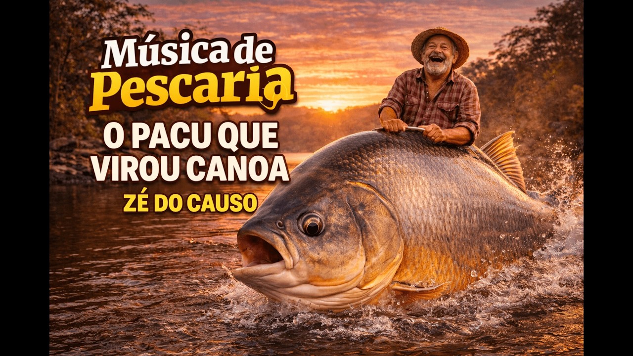 O Pacu Que Virou Canoa 🎣 | Música de Pescaria – Zé do Causo | Moda de Viola Raiz