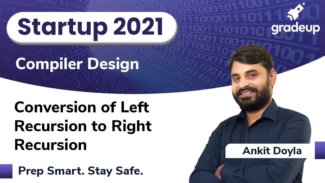 Conversion of Left Recursion to Right Recursion | Compiler Design | GATE 2021 | Ankit Sir | Gradeup