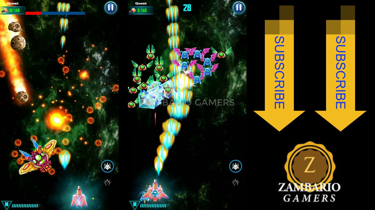 Galaxy Attck Alien Shooter Hero Mode | Hydron Level 3 | Chiropka X Boss | Zambario Gamers