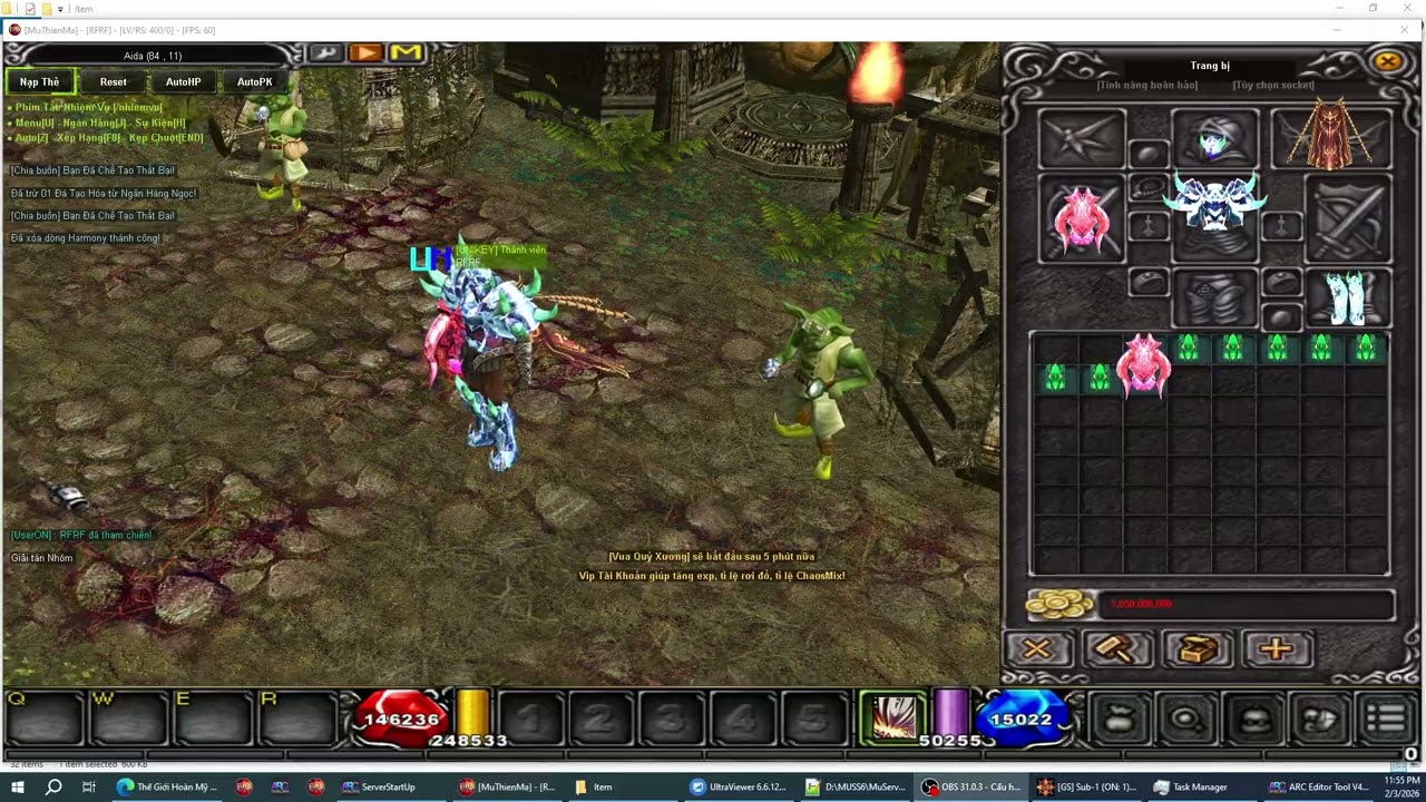 [MuServer SS6] Tính Năng: Gia Cường Đá Tạo Hóa