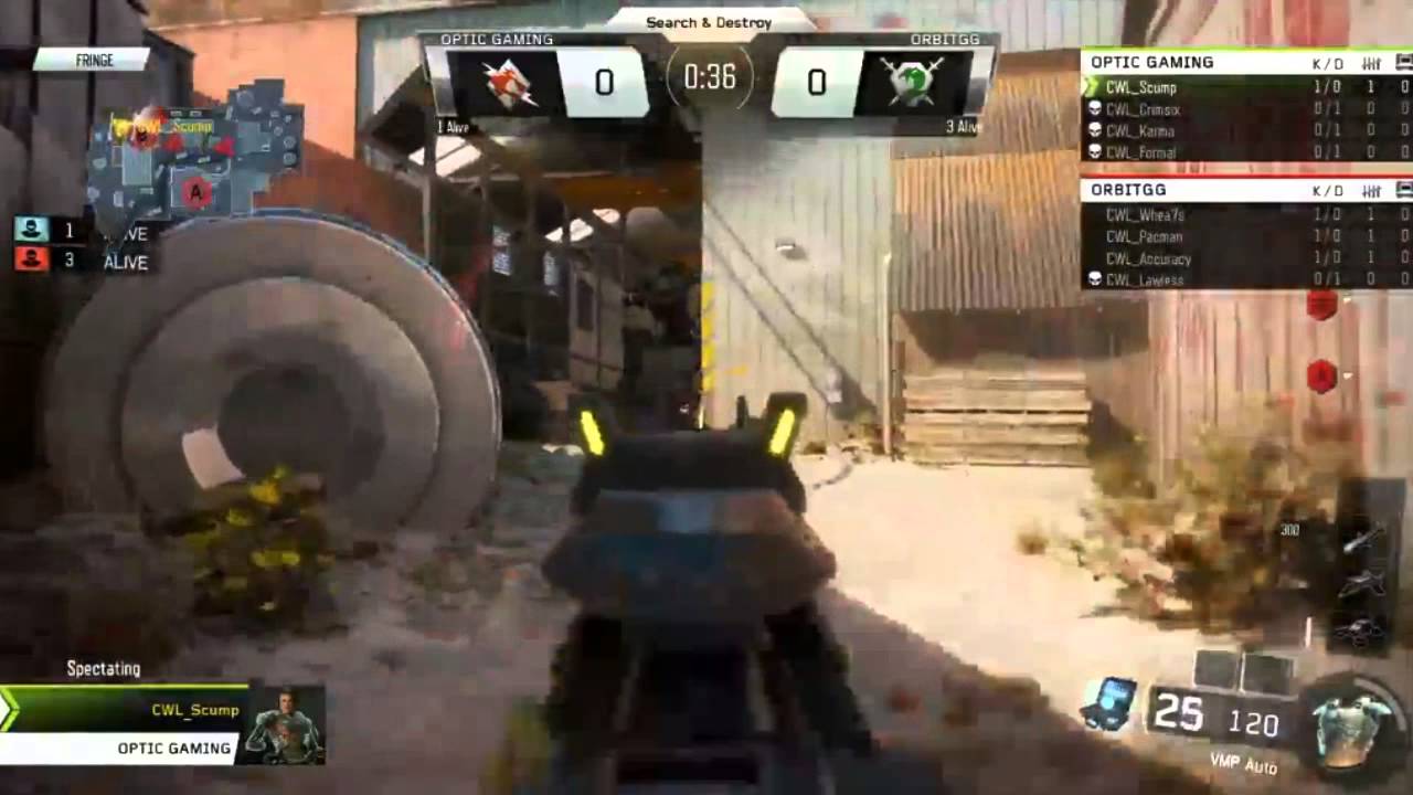 OpTic Scump - 1V4 Round 1 SnD Clutch (ACE) Vs Orbit - Call Of Duty World League Qualifier BO3