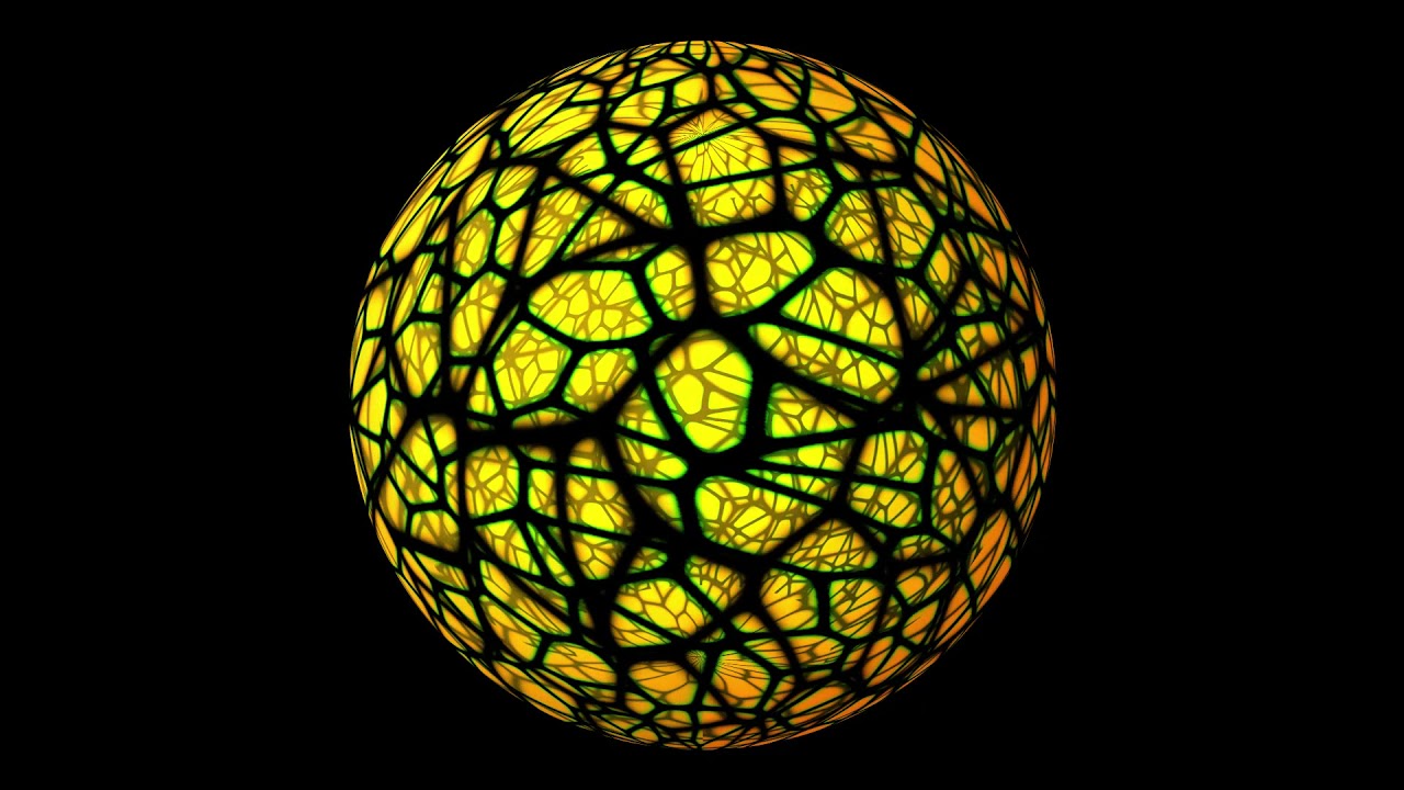 Free Stock Footage - Yellow Cell Sphere