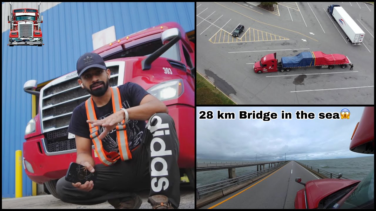 Trucker’s Salary After hitting RECESSION in CANADA || 28KM BRIDGE-Tunnel In USA In the sea| VK229