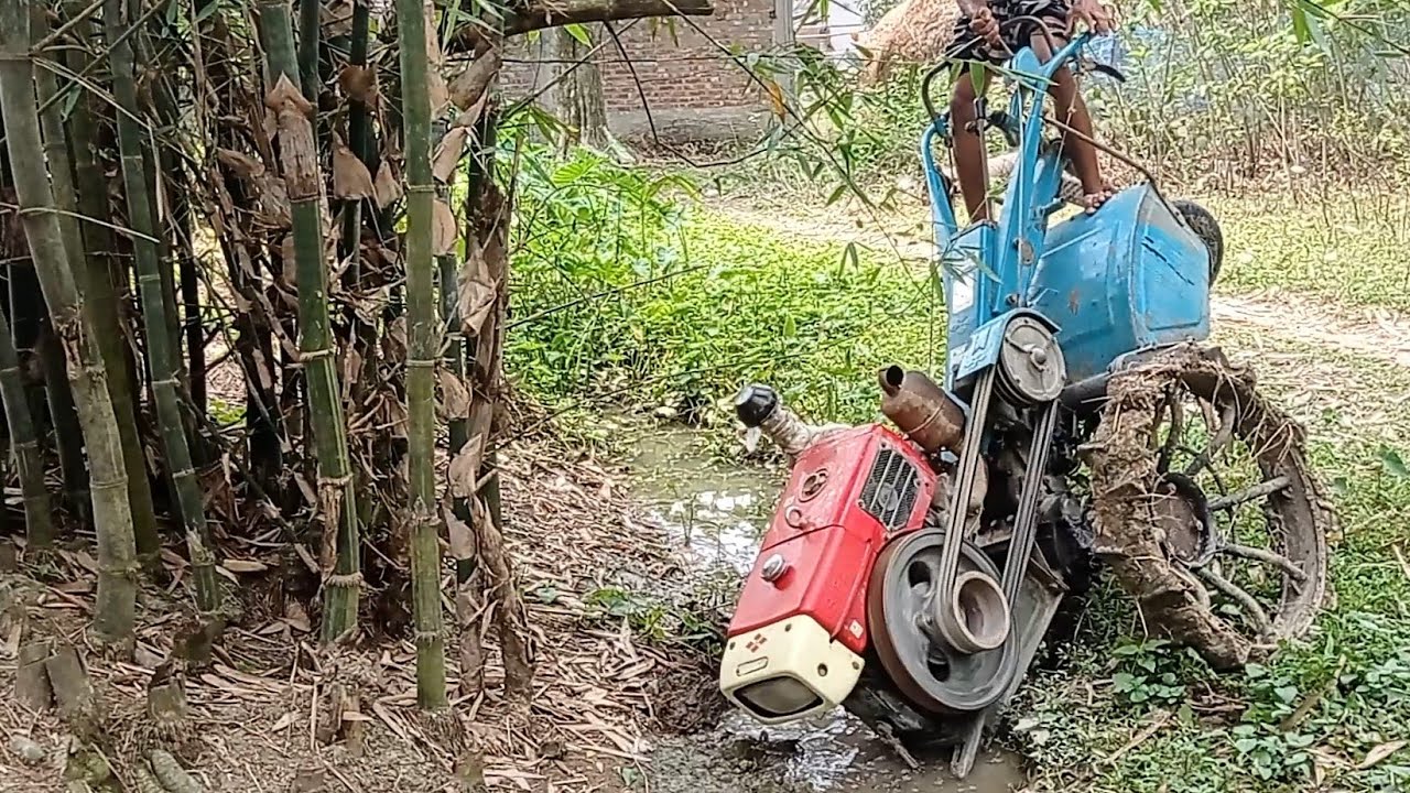 Amazing power tiller start and efficient আমেজিং পাওয়ার টিলার স্টার্ট এন্ড দক্ষ ড্রাইভিং।