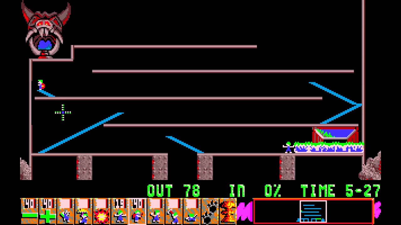 Lemmings - Tricky Level 8: 