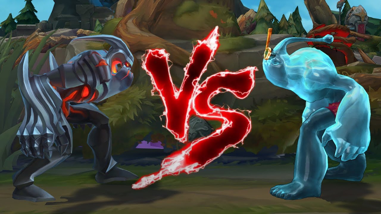 전투기계 자크 VS 수영장 파티 자크 롤 스킨 비교 [Battlecast Zac VS Pool Party Zac Skin]