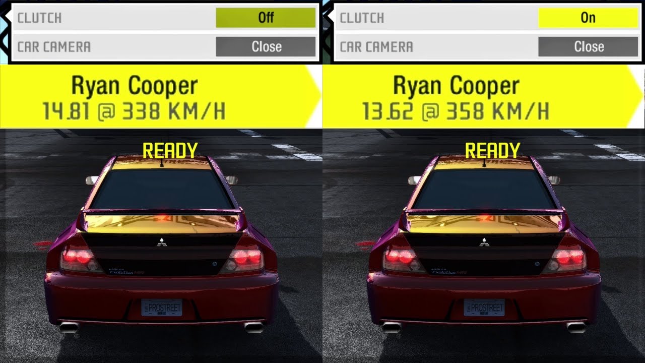 You're FASTER with the CLUTCH turned ON? NFS ProStreet Drag Race