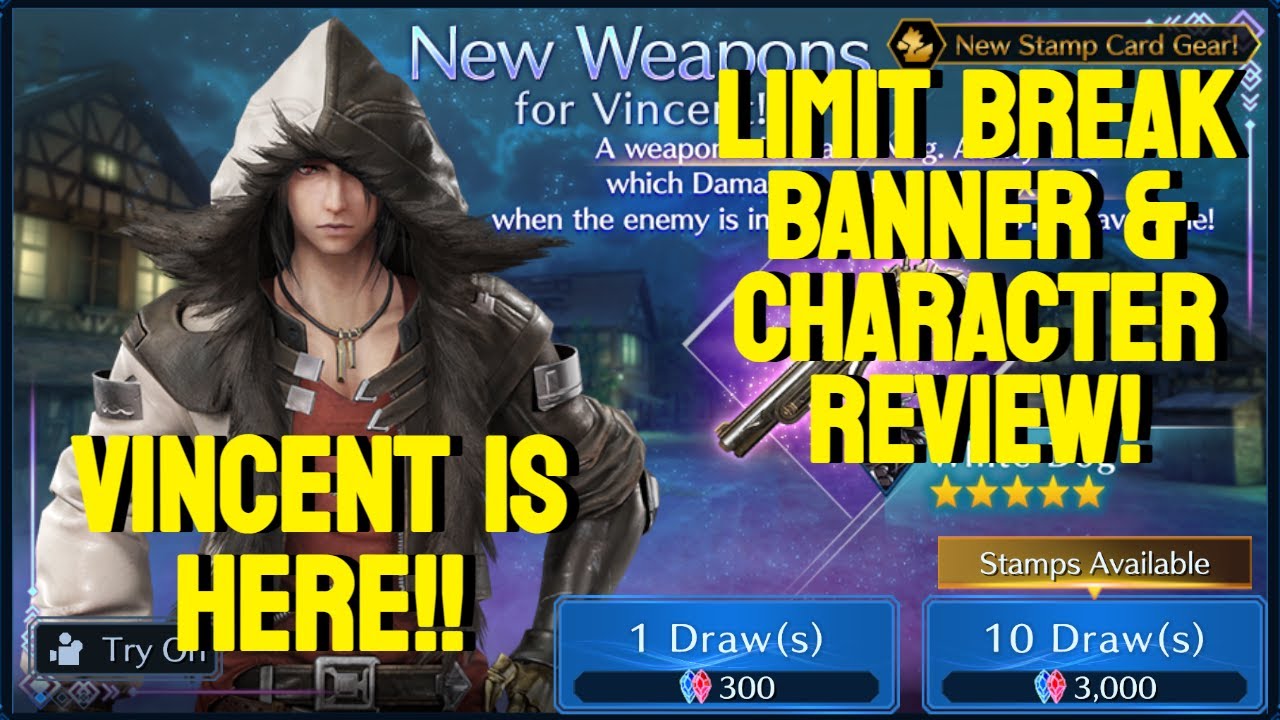 VINCENT is HERE! Limit Break Banner Review! - FF7 Ever Crisis