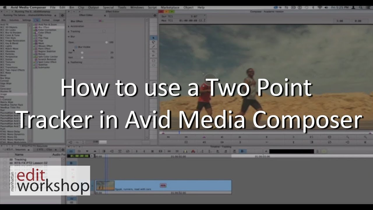 How to use a Two Point Tracker in Avid Media Composer